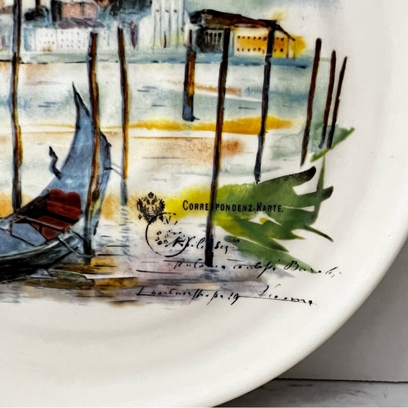 Ceramica Cuore Venezia Gondola Plate Made In Italy 9" - Picture 6 of 9